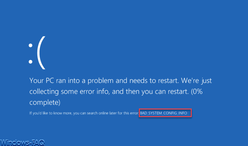 BAD_SYSTEM_CONFIG_INFO