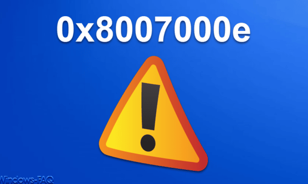 Windows Systemwiederherstellung 0x8007000e