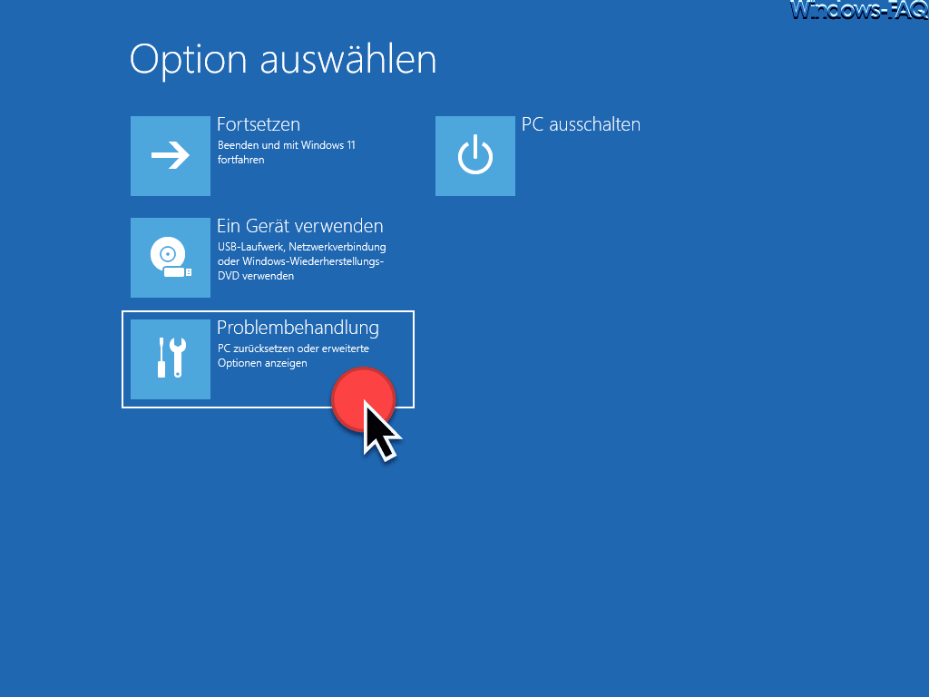 Erweiteter Start Problembehandlung