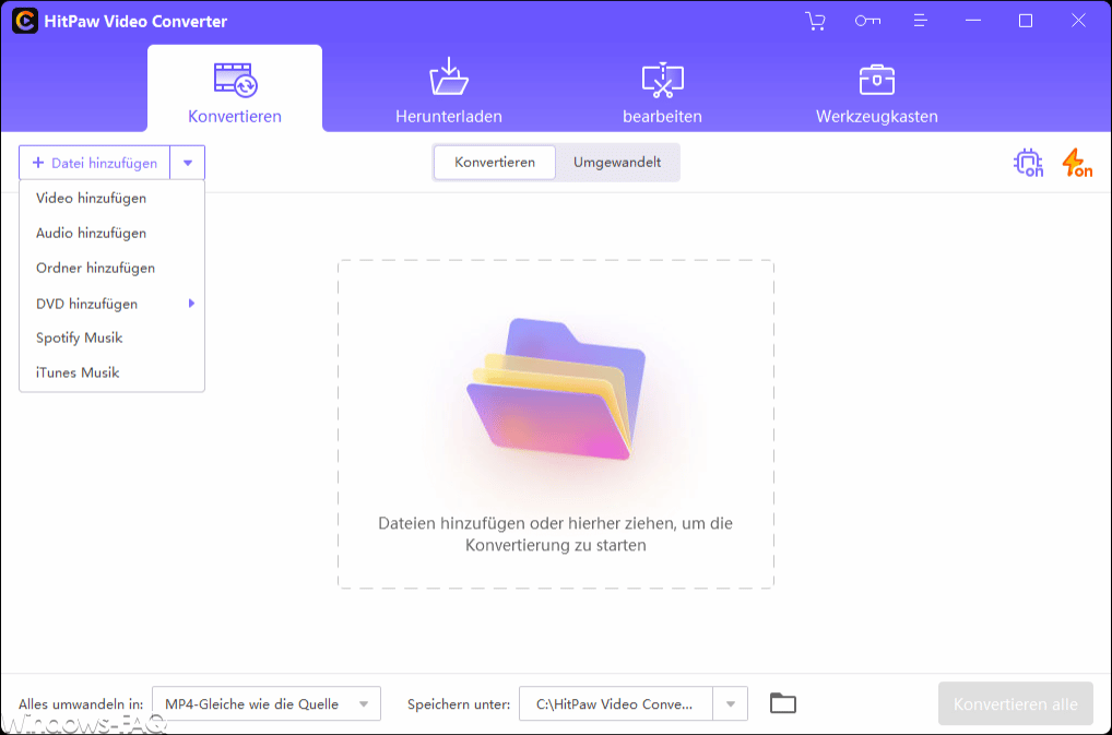 HitPaw Video Converter Konvertieren