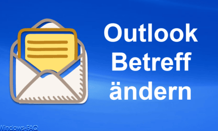 Outlook Betreff ändern