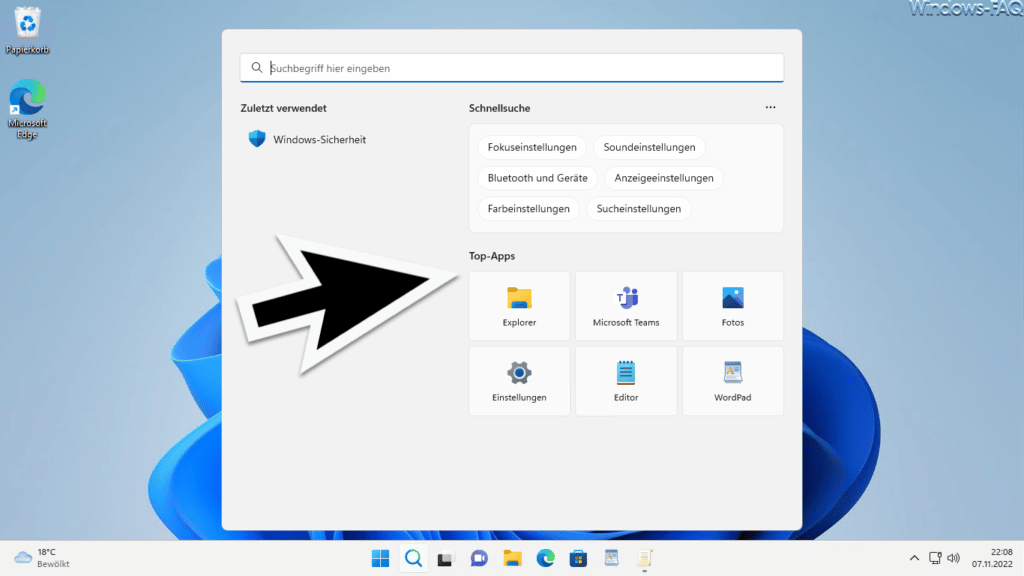 Suchhighlights Startmenü deaktiviert