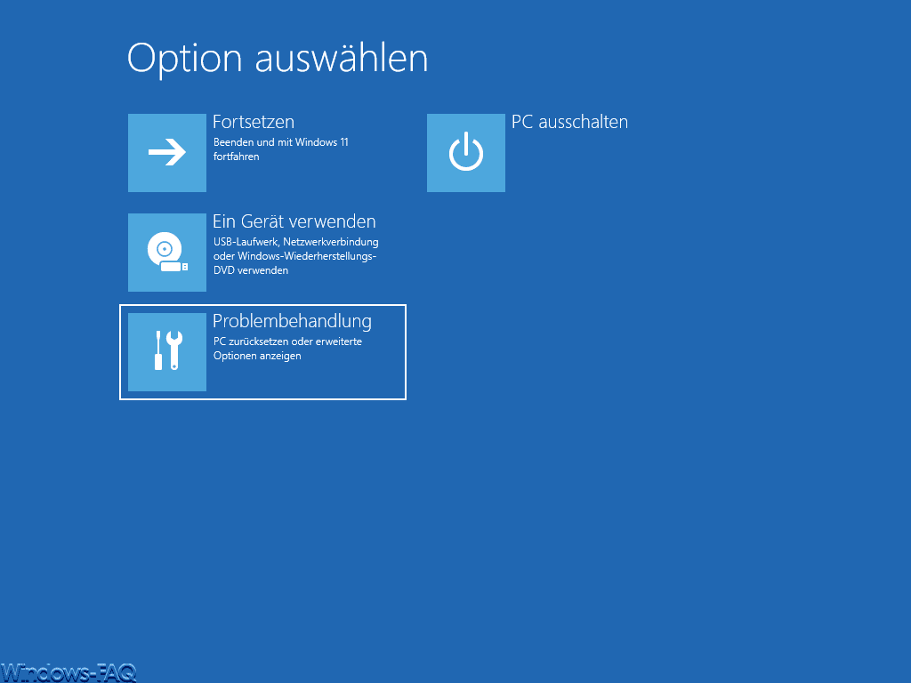Windows PC zurücksetzen