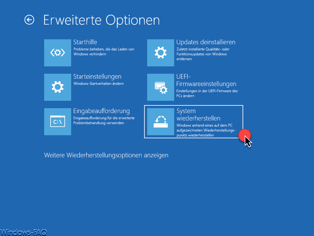 Windows System wiederherstellen