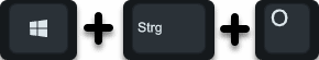 Windows-Taste + STRG + O