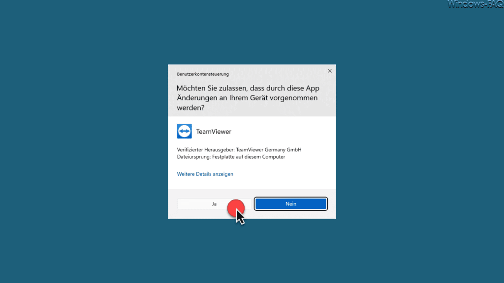Möchten Sie zulassen, dass durch diese App Änderungen an Ihrem Gerät vorgenommen werden