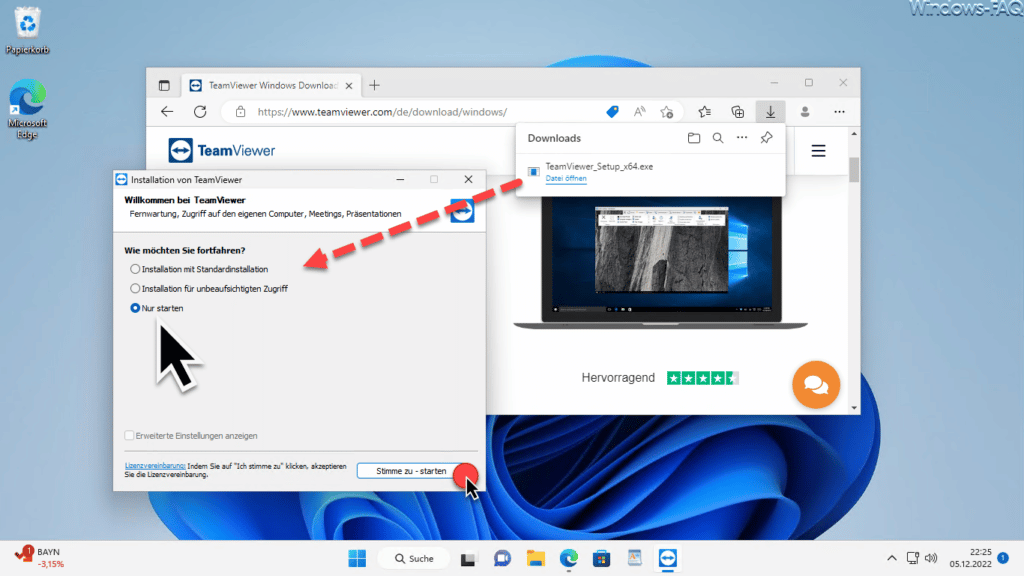 Teamviewer Download und Nur starten