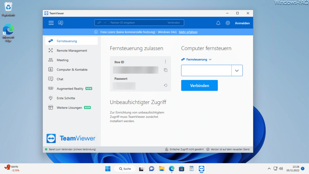 Teamviewer Start ohne Installation