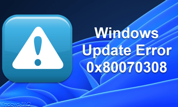 Windows Update Fehlercode 0x80070308 ERROR_REQUEST_OUT_OF_SEQUENCE
