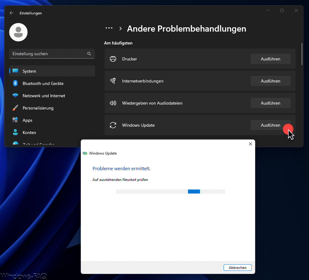 Update Problembehandlung