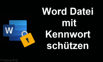 Word Datei mit Passwort schützen