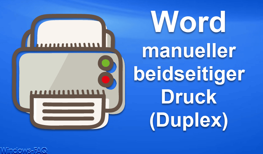 Word manueller beidseitiger Druck (Duplex)