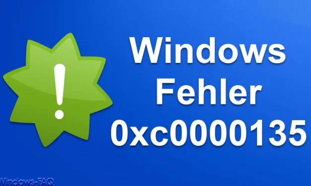 Fehler 0xc0000135