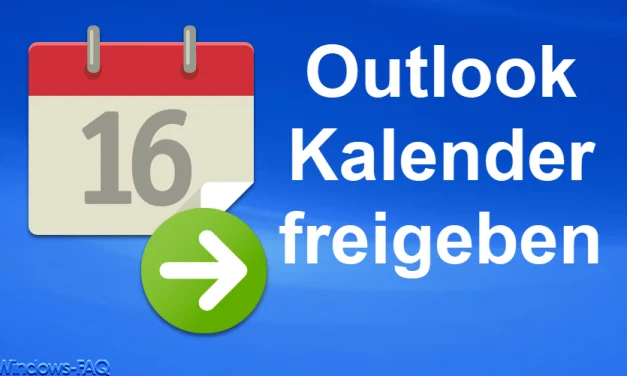 Outlook Kalender freigeben
