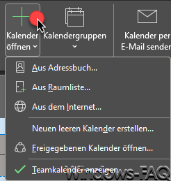 Outlook Kalender öffnen