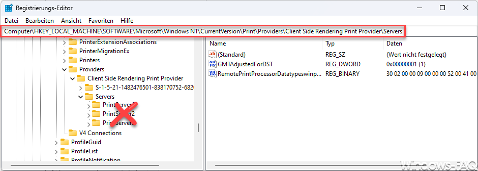 Registry PrintServer