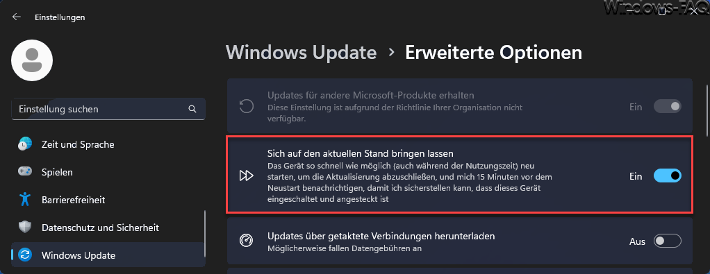 Sich auf dem aktuellen Stand bringen