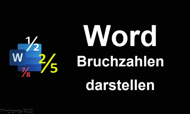 Bruchzahlen darstellen im Word