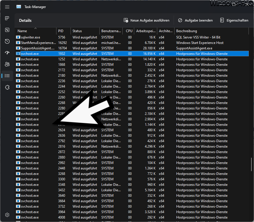 svchost.exe Taskmanager