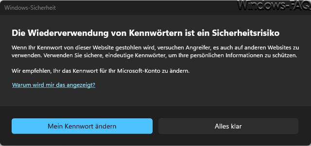 Die Wiederverwendung von Kennwörtern ist ein Sicherheitsrisiko