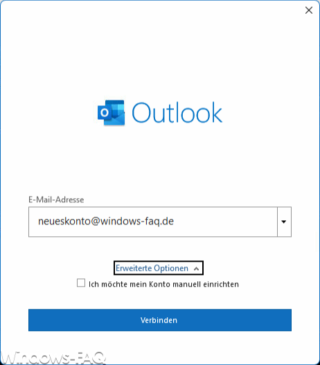 Outlook Kontoeinrichtung