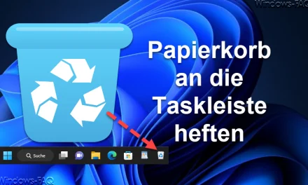 Papierkorb an die Taskleiste heften
