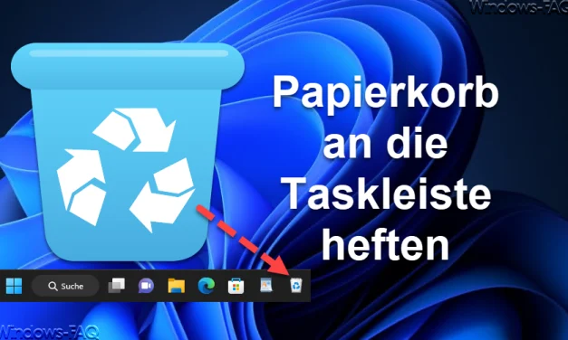 Papierkorb an die Taskleiste heften