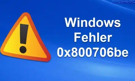 Windows Fehler 0x800706be