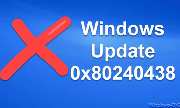 Windows Update Fehler 0x80240438 