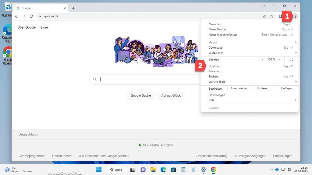 Chrome drucken