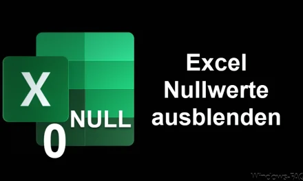 Excel Nullwerte ausblenden