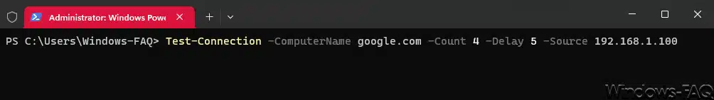Test-Connection -Source