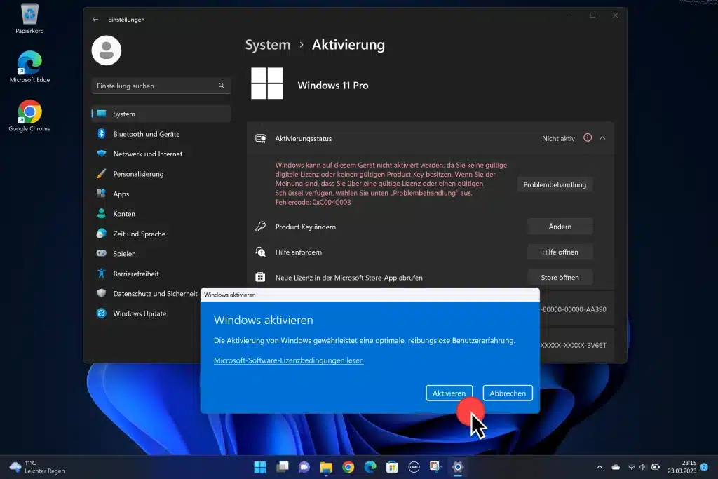 Windows 11 Pro aktivieren