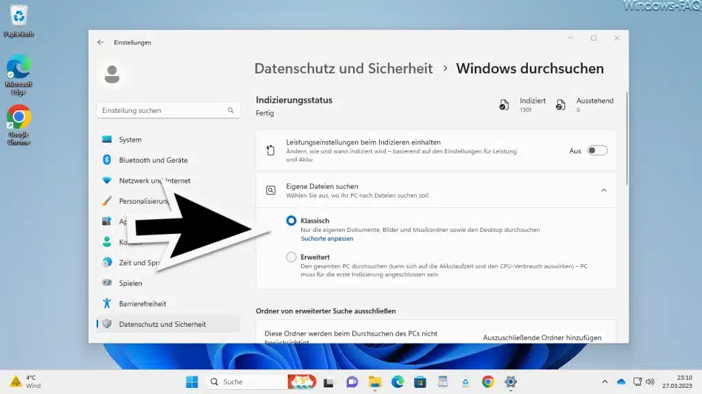 Windows durchsuchen