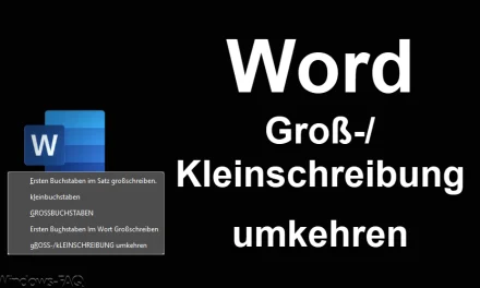 Word Groß-/Kleinschreibung umkehren