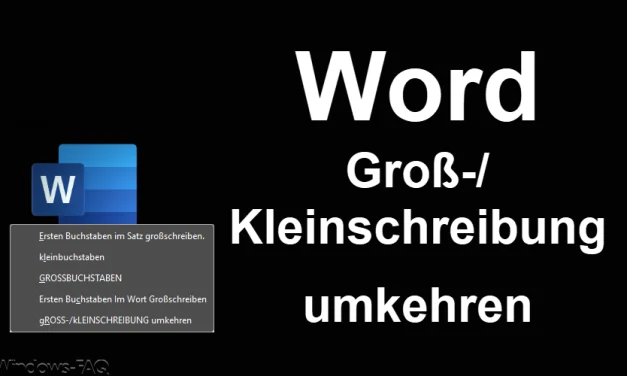 Word Groß-/Kleinschreibung umkehren
