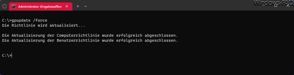 gpupdate force