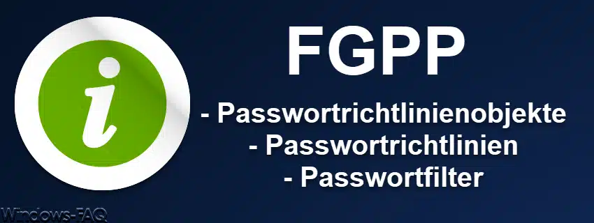 FGPP Passwortrichtlinien