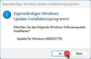 KB5023778 Installation
