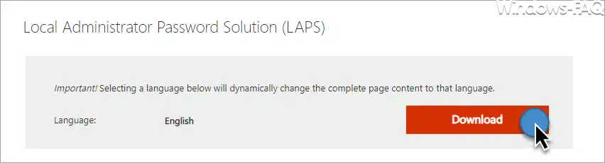 Local Administrator Passwort Solution (LAPS)