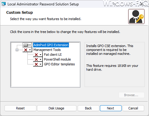 Local Administrator Passwort Solution Setup