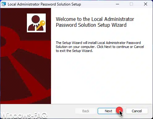 Windows Laps Setup Wizard