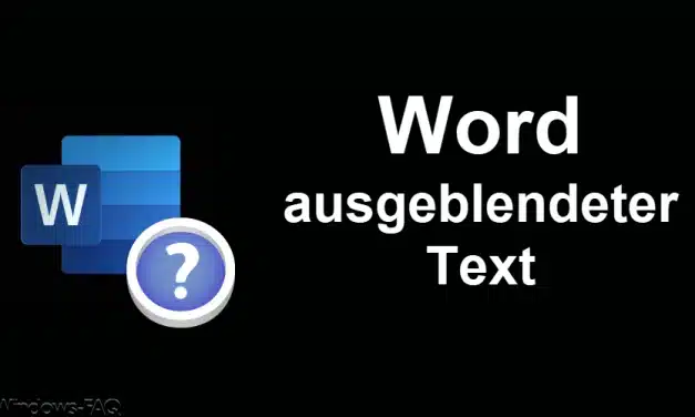 Word ausgeblendeter Text