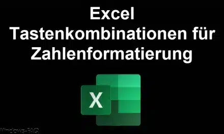 Excel Tastenkombinationen für Zahlenformatierung