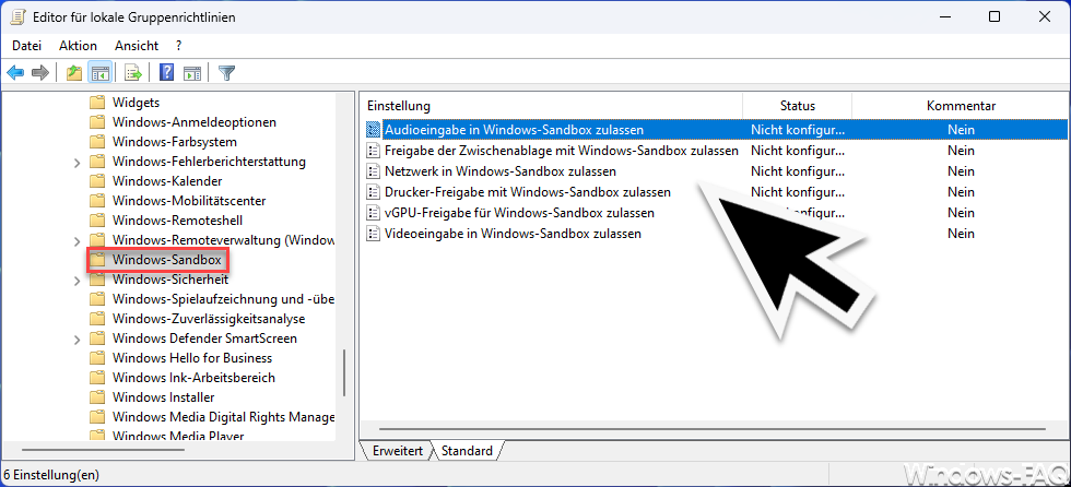 GPOs Windows-Sandbox