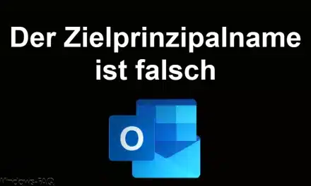 Der Zielprinzipalname ist falsch