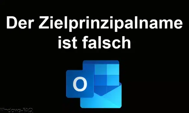 Der Zielprinzipalname ist falsch
