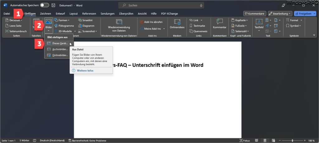 Unterschrift aus Datei einfügen
