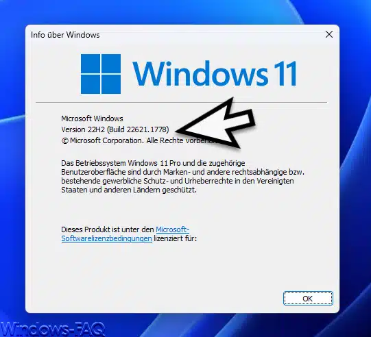 Version 22H2 Build 22621.1778
