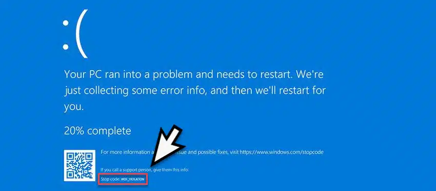 BlueScreen WDF_VIOLATION